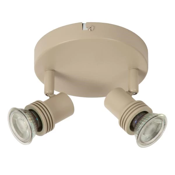Lucide KIANTI - Deckenstrahler - Ø 15 cm - 2xGU10 - Taupe - ausgeschaltet